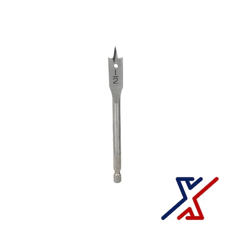 1/2 In. X 4-3/4  In. Long Spade Bit / Paddle Bit / Wood Bit, 2PK